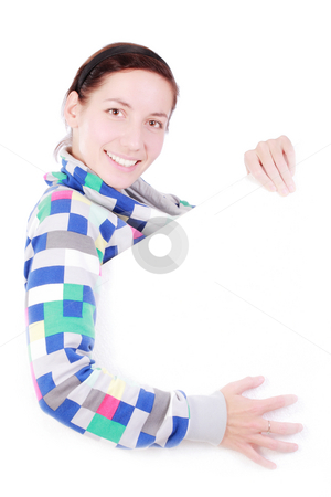 To use this stock image in your creative project, please select the size you need over to the right and click the "Add to Cart" button.
Your downloaded image will come with the Cutcaster watermark removed so don’t worry about the watermark you see on this page. Girl with a panel stock photo, Happy girl holding white styrofoam, against white by Nikola Spasenoski