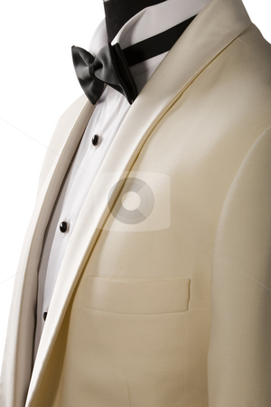 To use this stock image in your creative project, please select the size you need over to the right and click the "Add to Cart" button.
Your downloaded image will come with the Cutcaster watermark removed so don’t worry about the watermark you see on this page. Ceremony beige tuxedo, white shirt and black bowtie stock photo, Beige tuxedo, white shirt and black bowtie by caimacanul