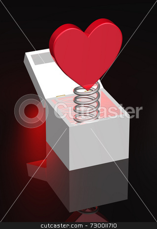 To use this stock image in your creative project, please select the size you need over to the right and click the "Add to Cart" button.
Your downloaded image will come with the Cutcaster watermark removed so don’t worry about the watermark you see on this page. Red Heart on Coil Spring in Box stock photo, Red heart on coil spring set in a white box with open lid. Red glow backlight behind. Coil spring is metal and has good reflections. by ngirl