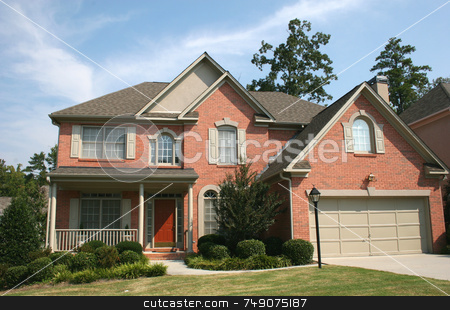 Brick House 6 Brick House 6 stock photo, Nice brick house and blue sky by Darryl Brooks