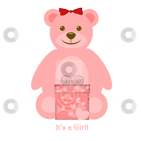To use this stock image in your creative project, please select the size you need over to the right and click the "Add to Cart" button.
Your downloaded image will come with the Cutcaster watermark removed so don’t worry about the watermark you see on this page. Pink Girl Teddy Bear with Gift stock photo, Pink Girl Teddy Bear with Present Illustration by Thye Gn