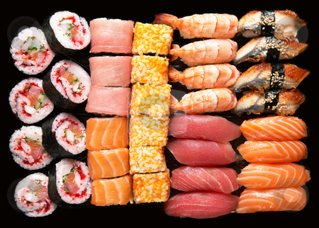 To use this stock image in your creative project, please select the size you need over to the right and click the "Add to Cart" button.
Your downloaded image will come with the Cutcaster watermark removed so don’t worry about the watermark you see on this page. Ssushi stock photo, Set of Japanese sushi background by krasyuk