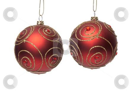 To use this stock image in your creative project, please select the size you need over to the right and click the "Add to Cart" button.
Your downloaded image will come with the Cutcaster watermark removed so don’t worry about the watermark you see on this page. Two red Christmas balls stock photo, Two red Christmas balls isolated on white background. by Homydesign