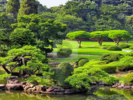 Japan Alps (Summer) Destination Guide - Triporati Japanese Park In Summer stock photo, beautiful japanese green park in ...