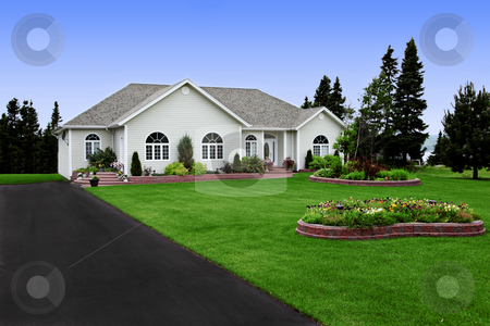 To use this stock image in your creative project, please select the size you need over to the right and click the "Add to Cart" button.
Your downloaded image will come with the Cutcaster watermark removed so don’t worry about the watermark you see on this page. A newly constructed, modern rural home stock photo, a newly constructed, modern rural home by Melissa King