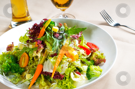 Fresh mixed salad Fresh mixed salad stock photo, fresh mixed vegetables salad extreme close up ,very healthy food by Francesco Perre