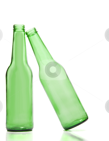 Beer Bottles Beer Bottles stock photo, A pair of Beer Bottles one leaning on the other by Robert Byron