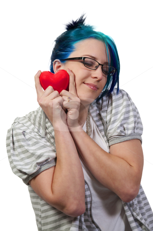 Valentines Day Heart Woman Valentines Day Heart Woman stock photo, A beautiful young woman holding a Valentines Day heart by Robert Byron