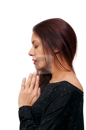To use this stock image in your creative project, please select the size you need over to the right and click the "Add to Cart" button.
Your downloaded image will come with the Cutcaster watermark removed so don’t worry about the watermark you see on this page. Hispanic Latino woman praying stock photo, Beautiful Hispanic Latino Christian woman in deep prayer by Robert Byron