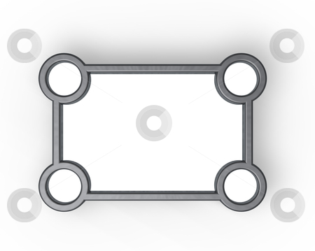 Frame border Frame border stock photo, simple blank application interface - 3d illustration by J?