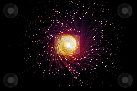 Glowing telecommunications background Glowing telecommunications background stock photo, Yellow and red swirling illuminated fiber optic light strands against black background by Samantha Craddock