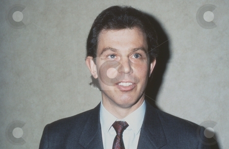 Tony Blair Tony Blair stock photo, Tony Blair, former British Prime Minister and Labour party Leader, attends a press conference in London on May 24, 1990. by newsfocus1