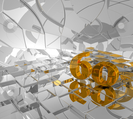 Golden number sixty Golden number sixty stock photo, cubes background and golden number sixty - 3d illustration by J?