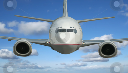 To use this stock image in your creative project, please select the size you need over to the right and click the "Add to Cart" button.
Your downloaded image will come with the Cutcaster watermark removed so don’t worry about the watermark you see on this page. Airplane stock photo, airplane fliying over a the beautiful blue sky background by Stelian Ion