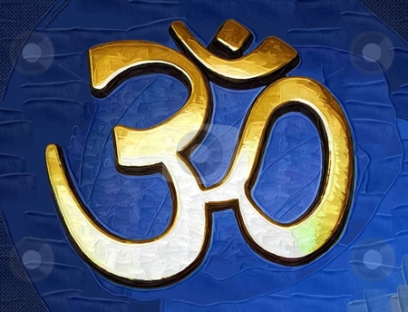 Aum icon Aum icon stock photo, 3d aum symbol - computer generated clipart by Stelian Ion