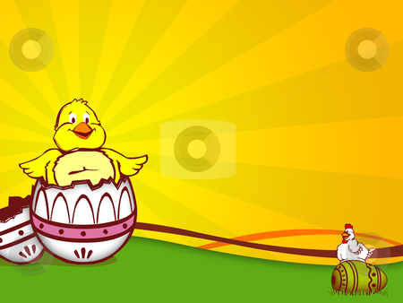To use this stock image in your creative project, please select the size you need over to the right and click the "Add to Cart" button.
Your downloaded image will come with the Cutcaster watermark removed so don’t worry about the watermark you see on this page. Easter stock photo, illustration for easter holidays with chicken and eggs by Sabino Parente