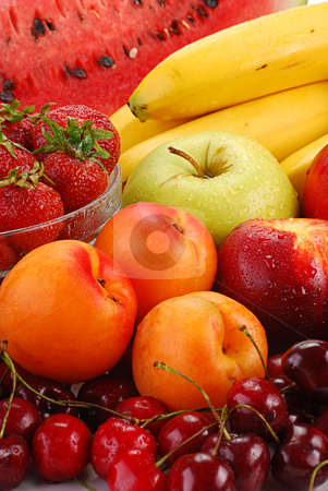 To use this stock image in your creative project, please select the size you need over to the right and click the "Add to Cart" button.
Your downloaded image will come with the Cutcaster watermark removed so don’t worry about the watermark you see on this page. Composition with fresh fruits stock photo, Variety of fresh fruits by tofino