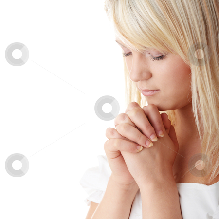 To use this stock image in your creative project, please select the size you need over to the right and click the "Add to Cart" button.
Your downloaded image will come with the Cutcaster watermark removed so don’t worry about the watermark you see on this page. Young caucasian woman praying stock photo, Closeup portrait of a young caucasian woman praying isolated on white background by Piotr_Marcinski