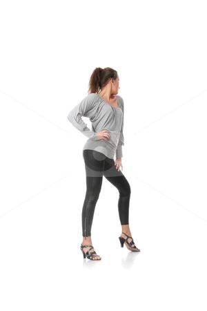To use this stock image in your creative project, please select the size you need over to the right and click the "Add to Cart" button.
Your downloaded image will come with the Cutcaster watermark removed so don’t worry about the watermark you see on this page. Young woman training rumba dance stock photo, Young woman training rumba dance, isolated on white background by Piotr_Marcinski