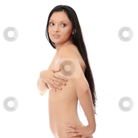 Nude caucasian woman Nude caucasian woman stock photo, Nude caucasian woman covering herself, isoalted on white background by Piotr_Marcinski