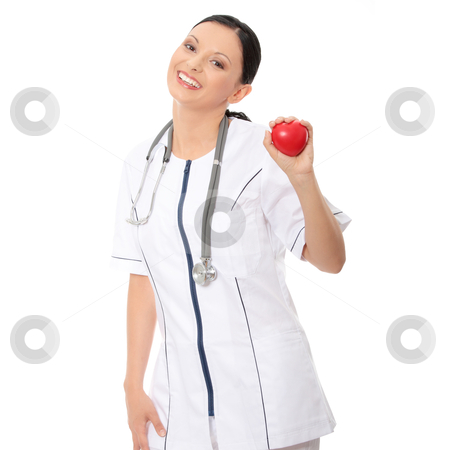 To use this stock image in your creative project, please select the size you need over to the right and click the "Add to Cart" button.
Your downloaded image will come with the Cutcaster watermark removed so don’t worry about the watermark you see on this page. Female doctor stock photo, Female doctor with sthetoscope holding heart by Piotr_Marcinski