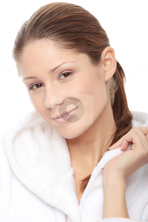 To use this stock image in your creative project, please select the size you need over to the right and click the "Add to Cart" button.
Your downloaded image will come with the Cutcaster watermark removed so don’t worry about the watermark you see on this page. After bath stock photo, Young beautiful caucasian woman after bath isolated on white
by Piotr_Marcinski