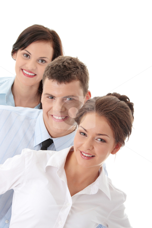 To use this stock image in your creative project, please select the size you need over to the right and click the "Add to Cart" button.
Your downloaded image will come with the Cutcaster watermark removed so don’t worry about the watermark you see on this page. Business team stock photo, Business team, isolated on white background by Piotr_Marcinski