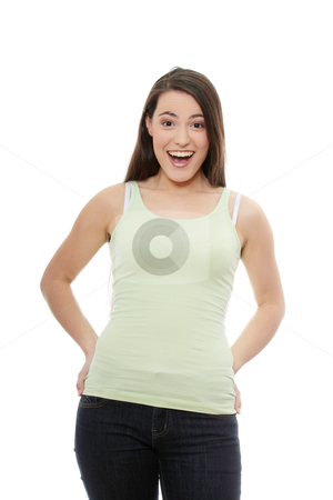 Teen girl Teen girl stock photo, Teen girl isolated on white by Piotr_Marcinski