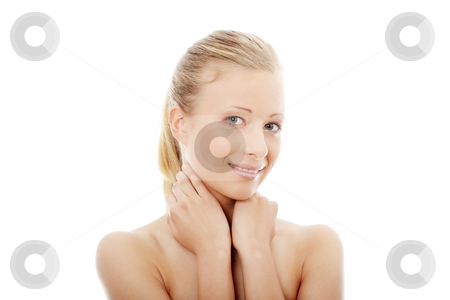 Spa Spa stock photo, Portrait of the attractive girl without a make-up, isolated on white background by Piotr_Marcinski