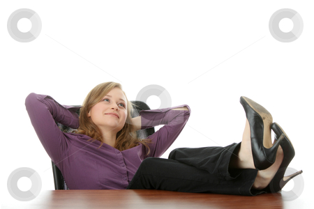 To use this stock image in your creative project, please select the size you need over to the right and click the "Add to Cart" button.
Your downloaded image will come with the Cutcaster watermark removed so don’t worry about the watermark you see on this page. Resting stock photo, Young beautiful business lady having a rest at the working place. Isolated.
by Piotr_Marcinski