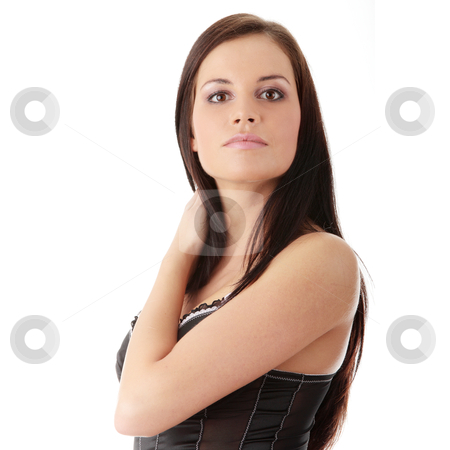 Pretty woman wearing black lingerie Pretty woman wearing black lingerie stock photo, Pretty glamour woman wearing black lingerie on white background
by Piotr_Marcinski