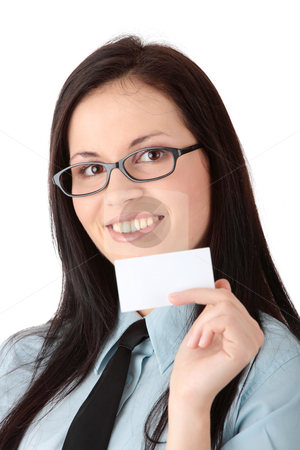 To use this stock image in your creative project, please select the size you need over to the right and click the "Add to Cart" button.
Your downloaded image will come with the Cutcaster watermark removed so don’t worry about the watermark you see on this page. Business card stock photo, Young business woman with business card, isoalted on white by Piotr_Marcinski