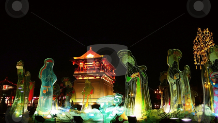 To use this stock image in your creative project, please select the size you need over to the right and click the "Add to Cart" button.
Your downloaded image will come with the Cutcaster watermark removed so don’t worry about the watermark you see on this page. Night scenes of Xian,China stock photo, Beautiful night scenes of the famous ancient city of Xian,China by John Young