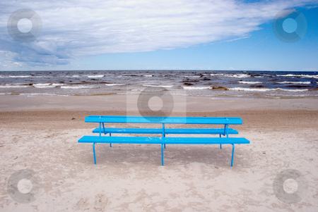 To use this stock image in your creative project, please select the size you need over to the right and click the "Add to Cart" button.
Your downloaded image will come with the Cutcaster watermark removed so don’t worry about the watermark you see on this page. Blue bench on the beach stock photo, Blue bench on the beach sand near the sea. by sauletas