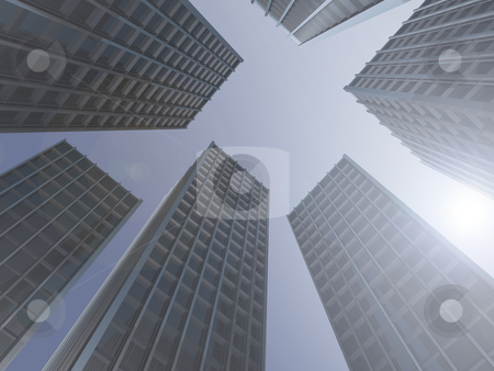 Skyscrapers Skyscrapers stock photo, computer generated image - Skyscrapers . by Konstantinos Kokkinis