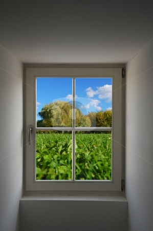 Window and nature Window and nature stock photo, view to summer nature concept with window and copyspace by Gunnar Pippel