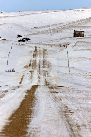 Abandoned Buildings and Road in Winter Saskatchewan Abandoned Buildings and Road in Winter Saskatchewan stock photo, Abandoned Buildings and Road in Winter Saskatchewan by Mark Duffy