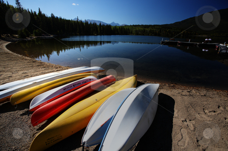 Pyramid Lake in Jasper National Park Pyramid Lake in Jasper National Park stock photo, Pyramid Lake in Jasper National Park by Mark Duffy