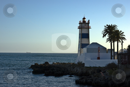 Lighthouse in Cascais Lighthouse in Cascais stock photo, beautiful lighthouse in the harbor of Cascais by Juliane Jacobs