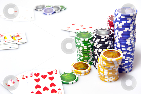 Game of poker Game of poker stock photo, playing poker and fisches on white background by @ Photofollies by Carla Zagni