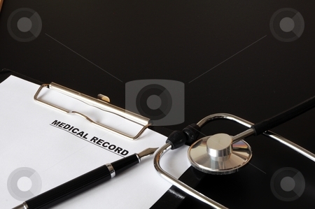 To use this stock image in your creative project, please select the size you need over to the right and click the "Add to Cart" button.
Your downloaded image will come with the Cutcaster watermark removed so don’t worry about the watermark you see on this page. Medical record stock photo, medical record clipboard and stethoscope showing health or medicine concept by Gunnar Pippel