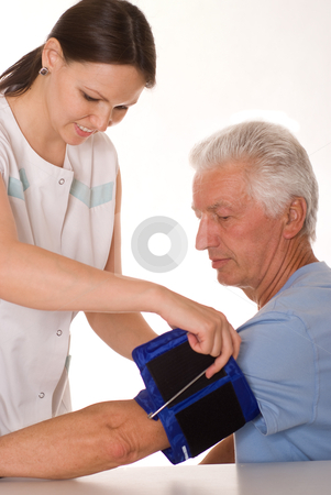 To use this stock image in your creative project, please select the size you need over to the right and click the "Add to Cart" button.
Your downloaded image will come with the Cutcaster watermark removed so don’t worry about the watermark you see on this page. Young woman doctor stock photo, young woman doctor it measures the pressure by Alevtina Guzova