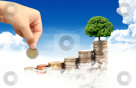 To use this stock image in your creative project, please select the size you need over to the right and click the "Add to Cart" button.
Your downloaded image will come with the Cutcaster watermark removed so don’t worry about the watermark you see on this page. Invest. Conceptual image. and lot of coins over blue sky backgr stock photo, Invest. Conceptual image. and lot of coins over blue sky background by rufous