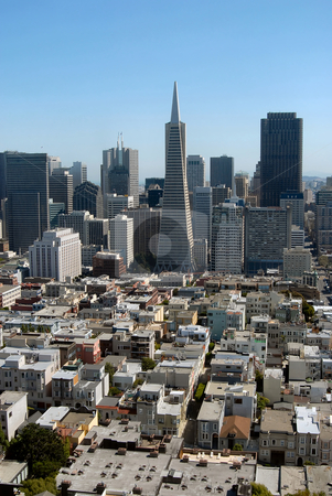 To use this stock image in your creative project, please select the size you need over to the right and click the "Add to Cart" button.
Your downloaded image will come with the Cutcaster watermark removed so don’t worry about the watermark you see on this page. San Francisco downtown stock photo, View of San Francisco downtown from the Coit Tower by Albo