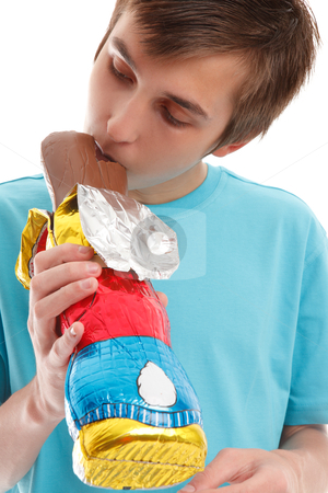 chocolate bunny what. of a milk chocolate bunny.