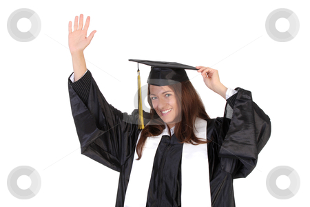To use this stock image in your creative project, please select the size you need over to the right and click the "Add to Cart" button.
Your downloaded image will come with the Cutcaster watermark removed so don’t worry about the watermark you see on this page. Happy graduation a young woman stock photo, happy graduation a young woman on white background by vladacanon1