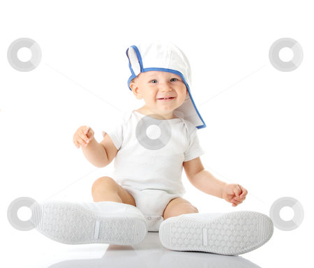 Baby trying on shoes and basebal cap Baby trying on shoes and basebal cap stock photo, Adorable baby trying on shoes and basebal cap that are way too big for him
by Piotr_Marcinski