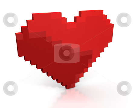 To use this stock image in your creative project, please select the size you need over to the right and click the "Add to Cart" button.
Your downloaded image will come with the Cutcaster watermark removed so don’t worry about the watermark you see on this page. Red heart made of cubic pixels stock photo, Red heart made of cubic pixels isolated on white background by Zelfit