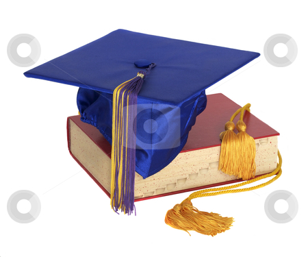 To use this stock image in your creative project, please select the size you need over to the right and click the "Add to Cart" button.
Your downloaded image will come with the Cutcaster watermark removed so don’t worry about the watermark you see on this page. Graduation Hat and Honor Cord stock photo, A graduation hat and honor cord on top of a text book by David Schliepp