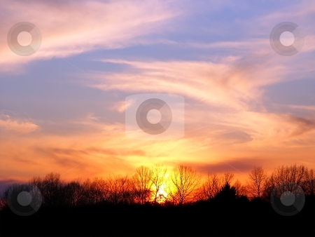 Central Illinois Sunset Central Illinois Sunset stock photo, A spectacular sunset at Forest Glen Nature Preserve in central Illinois. by Jason Ross